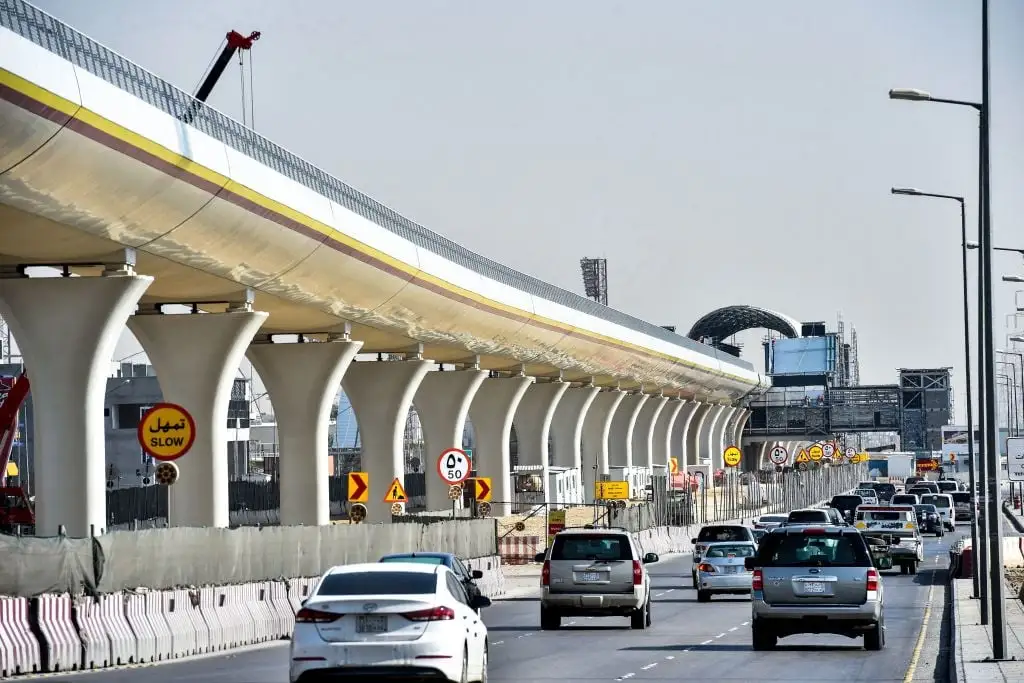 Diagram showing flow Riyadh Metro with routes, stations, and connections for 2025